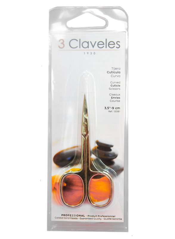 3 CLAVELES TIJERA CUTICULA DE MANOS CURVA 3.5