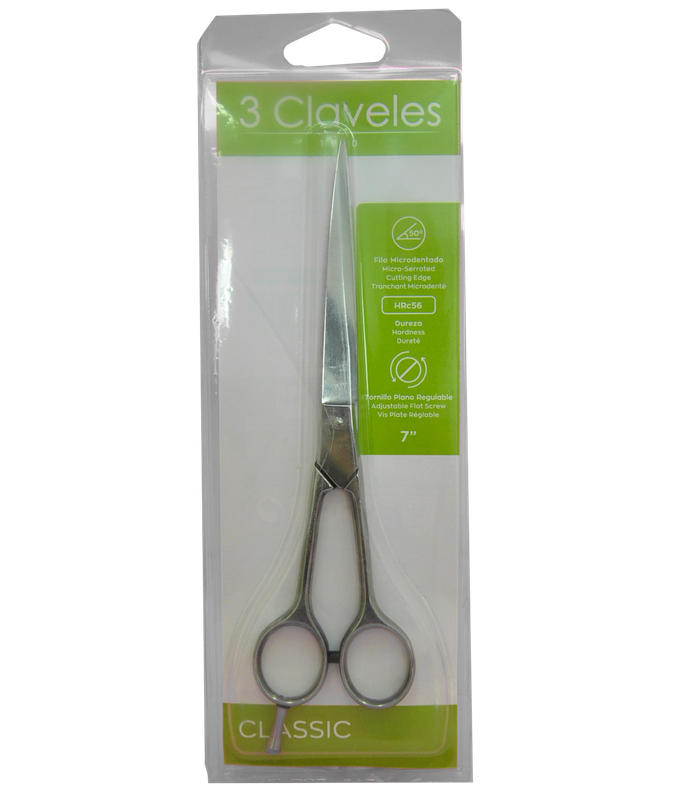 3 CLAVELES TIJERA DE CORTE MICRODENTADA 7 LIGHT BRILLO