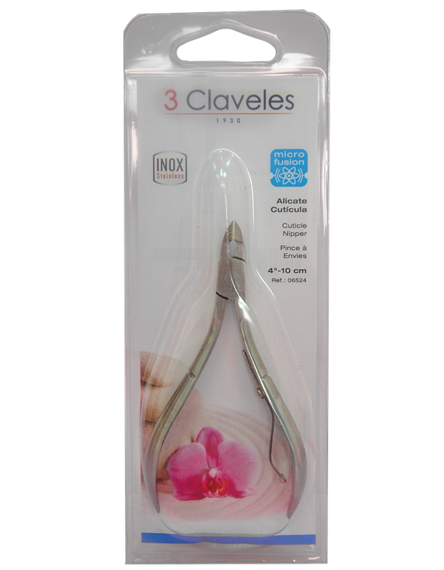 3 CLAVELES ALICATE CUTICULA INOXIDABLE 10 CM