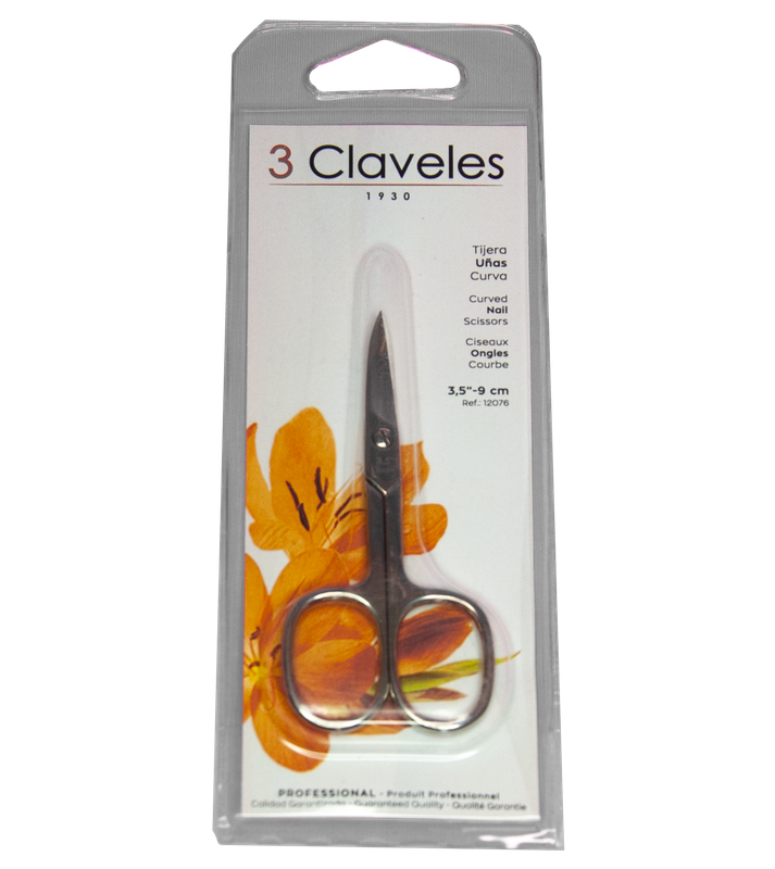 3 CLAVELES TIJERA PARA UÑAS DE MANOS CURVA 3.5''