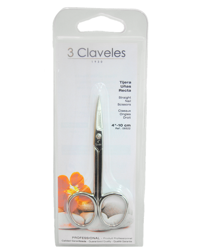 3 CLAVELES TIJERA PARA UÑAS DE MANOS RECTA 4''