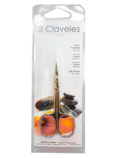 3 CLAVELES TIJERA CUTICULA DE MANOS CURVA 3.5