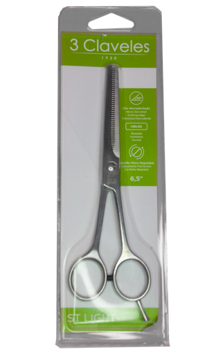 3 CLAVELES TIJERA DE PULIR 6.5 LIGHT BRILLO